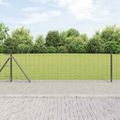 vidaXL Euro plot s betónovým podstavcom 50 x 0,6 m PVC potiahnutá oceľ