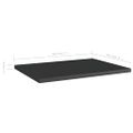 vidaXL Prídavné police 8 ks, lesklé čierne 40x30x1,5 cm, drevotrieska