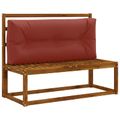 vidaXL Vankúš na paletu VIANEN 100% polyester Červená 120 x 40 x 12 cm