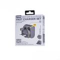 Nabíjacia súprava REMAX TRAVEL CHARGER SET 30W RP-U192 EU/UK/US ČIERNA