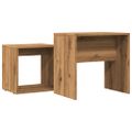 vidaXL Zasúvacie konferenčné stolíky 2 ks dub artisan kompozitné drevo