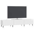 vidaXL TV skrinka Biela s vysokým leskom 147 x 34,5 x 32 cm