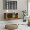 vidaXL TV skrinka dymový dub 80x30x30 cm spracované drevo