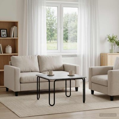 vidaXL Konferenčný stolík Sivý Sonoma 100 x 100 x 45 cm