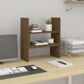 vidaXL Stojan na monitor medový (39-72)x17x43 cm masívna borovica
