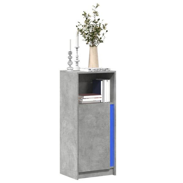 vidaXL Komoda s LED betónová sivá 42,5x34x100 cm kompozitné drevo