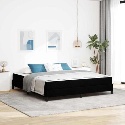 vidaXL Posteľ s pružinovým rámom Čierna 180 x 200 cm látka