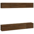 vidaXL Nástenné TV skrinky 4 ks hnedý dub sonoma 100x30x30 cm