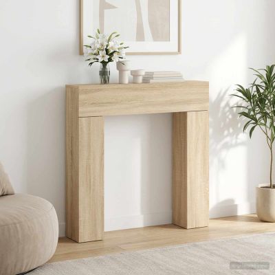 vidaXL Rám krbu Dub sonoma 102 x 18 x 100,5 cm Kompozitné drevo
