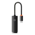 Sieťový adaptér Baseus Lite série USB-C na RJ45, 100 Mb/s (čierny)