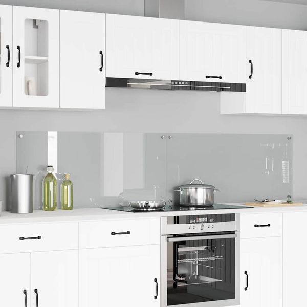 vidaXL Kuchynský obklad 2 pcs Priehľadná 110 x 50 cm tvrdené sklo