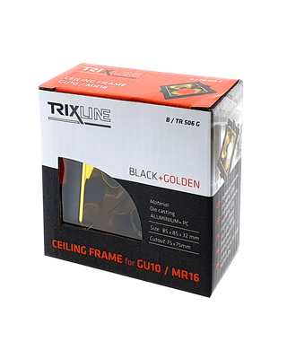 Podhľadový rámček pre MR16, GU10 TRIXLINE B/TR 506 G, štvorcový
