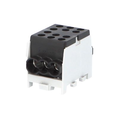 Svorkovnica rozbočovacia HLAK 35-1/4 M2 S, 125A, 1pól., AL/CU, IP20, čierna, na DIN /2080182