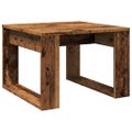 vidaXL Príručný stolík staré drevo 50x50x35 cm drevotrieska