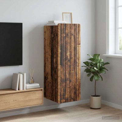 vidaXL Nástenná skrinka Staré drevo 33 x 34,5 x 94 cm Kompozitné drevo