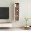 vidaXL | Nástenný TV kabinet | 2 pcs Vysoký lesk bielej 31 x 30 x 60 cm