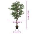 vidaXL Umelý fikusový strom 630 listov 120 cm zelený