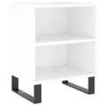 vidaXL Nočné skrinky 2 ks vysoký lesk biele 40x30x50 cm kompoz. drevo