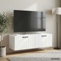vidaXL Nástenná TV skrinka Biela 98 x 41 x 30 cm Kompozitné drevo