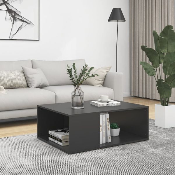 vidaXL Konferenčný stolík sivý 90x67x33 cm drevotrieska