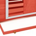 vidaXL Kurín červený a biely 150x96x110 cm masívne jedľové drevo