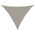 vidaXL Slnečná plachta 160 g/m² trojuholníková svetlosivá 5x5x6 m HDPE