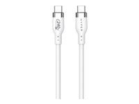 USB kábel - USB-C (samec) na USB-C (samec) - USB 2.0 - 2 m - technológia Extended Power Range (EPR), USB napájanie (240 W) - biela
