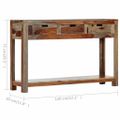 vidaXL Konzolový stolík s 3 zásuvkami 120x30x75 cm akáciaový masív