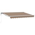 vidaXL Elektrická Retrakovateľná Markíza Sivohnedá 5 x 3 m