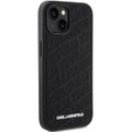 Puzdro Karl Lagerfeld pre iPhone 15 6,1" KLHCP15SPQKPMK čierna HC QUILTED K PATTERN