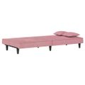 vidaXL Rozkladacia pohovka ružová zamat