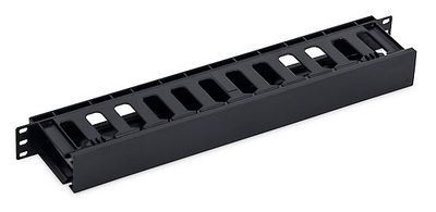 19' vyväzovací panel 1U plastový RAL9005