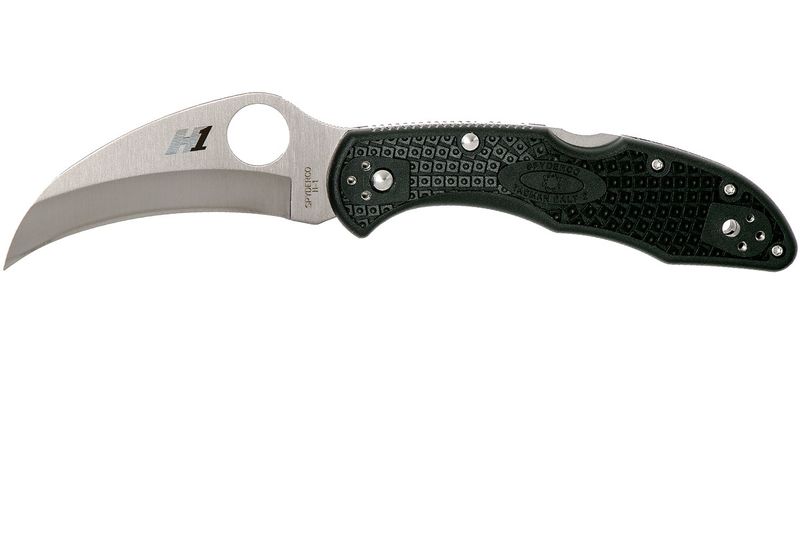 Spyderco C106PBK2 Tasman Salt 2 rybársky nôž 7,4 cm, Satin, čierna, FRN
