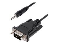 StarTech 3ft (1m) DB9 to 3.5mm Serial Cable for Serial Device Configuration, RS232 DB9 Male to 3.5mm Cable for Calibrating Projectors, Digital Signage, and/or TVs via Audio Jack - Al-Mylar EMI Shielding (9M351M-RS232-CABLE) - Sériový kábel - DB-9 (M) do mini-phone stereo 3.5 mm (M) - 1 m - lisovaný, krídlové skrutky - čierna