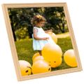 vidaXL Fotorámiky na stenu, koláž 3 ks, bledý dub 40x40 cm