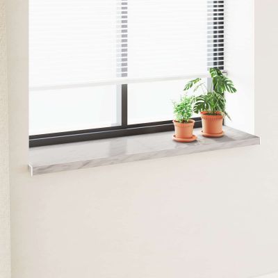 vidaXL Parapetné dosky Mramorová textúra 120 x 45 x 4,5 cm PVC