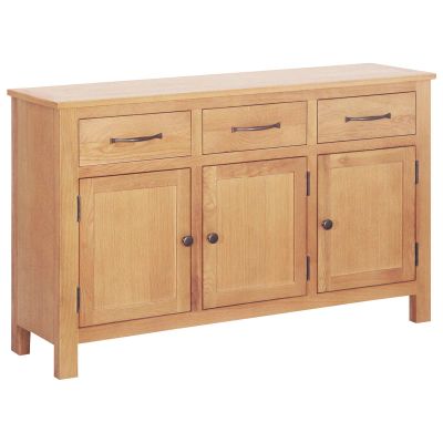 vidaXL Servírovacia skriňa Hnedá 112 x 33.5 x 70 cm Pevné dubové drevo