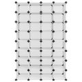vidaXL Stojan na topánky priehľadný 93x36,5x140 cm PP
