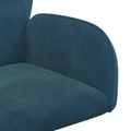 vidaXL Otáčacie stoličky k stolu 6 ks 54 x 55 x 90 cm Modrá Zamat