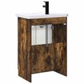 vidaXL Sada kúpeľňového nábytku Dymový dub 56 x 37,5 x 81 cm