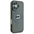 Obal Karl Lagerfeld pre iPhone 16 6,1" KLHMP16SHLSCHK čierny Hard IML Metal Choupette Head MagSafe