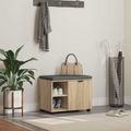vidaXL Predsieňová lavica s vankúšom Sonoma dub 60 x 38 x 46 cm