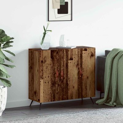 vidaXL Servírovacia skriňa Staré drevo 89,5 x 34 x 80 cm