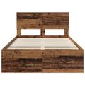 vidaXL Rám postele Staré drevo 120 x 200 cm Masívne borovicové drevo
