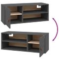 vidaXL Nástenné skrinky 2 ks sivé 80x30x30 cm masívna borovica
