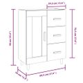 vidaXL Komoda dymový dub 69,5x34x90 cm spracované drevo