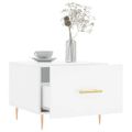vidaXL Konferenčné stolíky 2 ks lesklé biele 50x50x40 cm kompoz. drevo