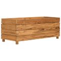 vidaXL Vyvýšený záhon 100x40x38 cm, recyklované tíkové drevo a oceľ