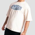 Tričko Boxy Athletic Society Cream - GymBeam, veľkosť S