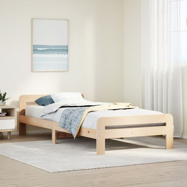 vidaXL Posteľ bez matraca 75x190 cm masívna borovica